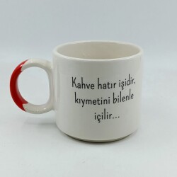 KAHVE HATIR İŞİDİR - D KUPA - KIRMIZI SAP - 