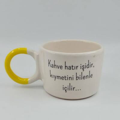 KAHVE HATIR İŞİDİR - DÜĞÜM KUPA - SARI SAP - 1