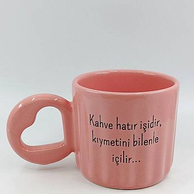 KAHVE HATIR İŞİDİR-EROS KUPA - PEMBE SAP PEMBE GÖVDE - 1
