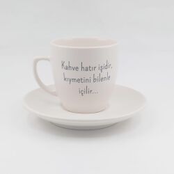 KAHVE HATIR İŞİDİR-KLASİK TÜRK KAHVESİ FİNCANI - TRANSPARAN - 