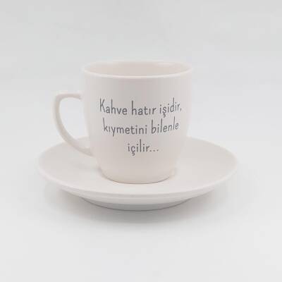 KAHVE HATIR İŞİDİR-KLASİK TÜRK KAHVESİ FİNCANI - TRANSPARAN - 1