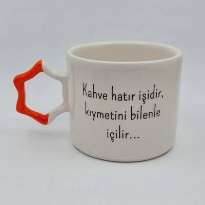 KAHVE HATIR İŞİDİR-YILDIZ KUPA - TURUNCU SAP - 1