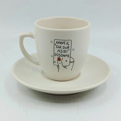 KAHVE İÇ DİK DUR-KLASİK TÜRK KAHVESİ FİNCANI - TRANSPARAN GÖVDE - 