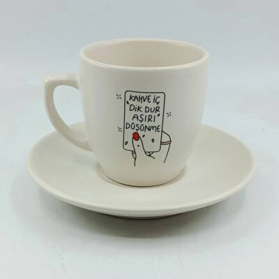 KAHVE İÇ DİK DUR-KLASİK TÜRK KAHVESİ FİNCANI - TRANSPARAN GÖVDE - 1