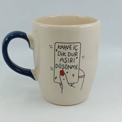 KAHVE İÇ DİK DUR-OVAL KUPA - KOBALT SAP - 1