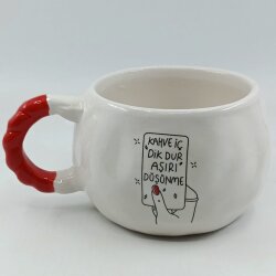 KAHVE İÇ DİK DUR-TONTİK KUPA - KIRMIZI SAP - 