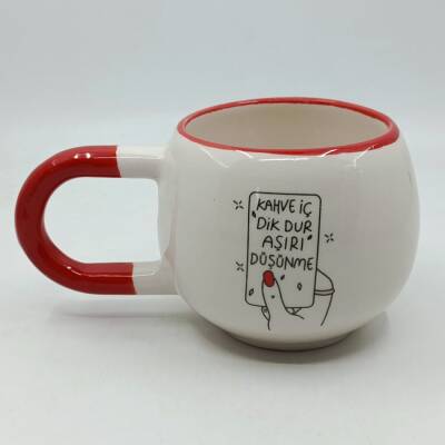 KAHVE İÇ DİK DUR-UPA KUPA - KIRMIZ SAP KIRMIZI TURNET - 1