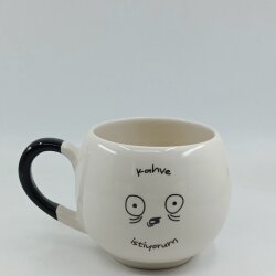 KAHVE İSTİYORUM-BALON KUPA - SİYAH SAP - 