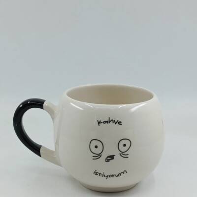 KAHVE İSTİYORUM-BALON KUPA - SİYAH SAP - 1