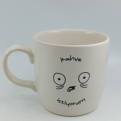 KAHVE İSTİYORUM-BODUR KUPA - TRANSPARAN - 1