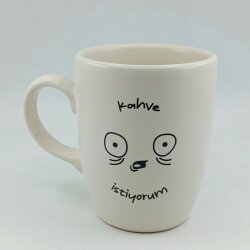 KAHVE İSTİYORUM-OVAL KUPA - TRANSPARAN SAP - 