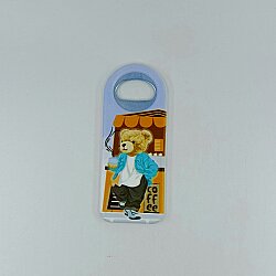 KAHVELİ AYICIK-DİKEY AÇACAK MAGNET - TEKLİ - 