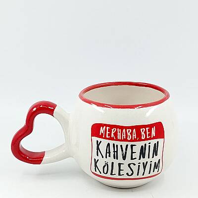 KAHVENİN KÖLESİYİM-AMOUR KUPA - KIRMIZI SAP KIRMIZI TURNET - 1