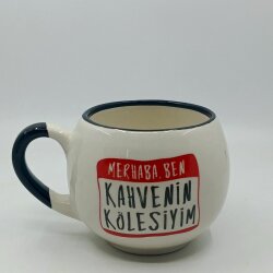 KAHVENİN KÖLESİYİM-BALON KUPA - SİYAH SAP SİYAH TURNET - 