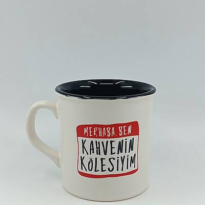 KAHVENİN KÖLESİYİM-İDA KUPA - TRANSPARAN SAP TRANSPARAN GÖVDE SİYAH İÇ - 1