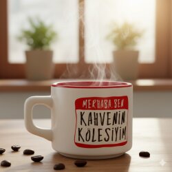 KAHVENİN KÖLESİYİM-VENUS KUPA - KIRMIZI İÇ - 