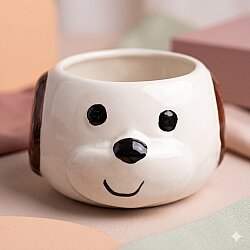 KAHVERENGİ KULAK KÖPEKÇİK - 3D-3D KÖPEK KUPA - 3D - 