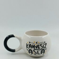 KAHVESİZ ASLA-BALONCUK KUPA - SİYAH SAP - 