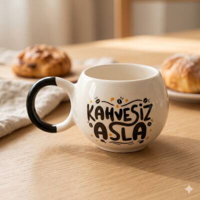 KAHVESİZ ASLA-BALONCUK KUPA - SİYAH SAP - 1