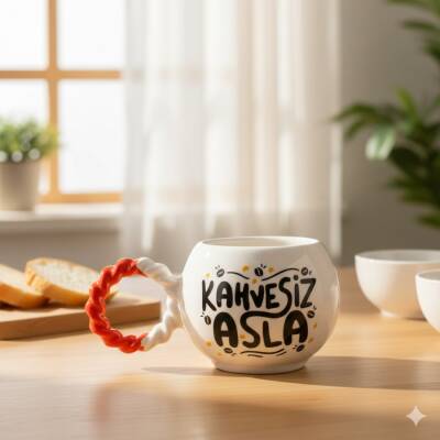 KAHVESİZ ASLA-BALONCUK KUPA - TURUNCU SAP - 1