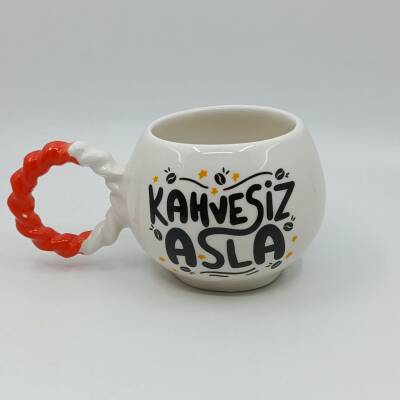 KAHVESİZ ASLA-BALONCUK KUPA - TURUNCU SAP - 1