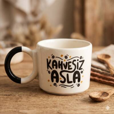 KAHVESİZ ASLA-DÜĞÜM KUPA - SİYAH SAP - 1