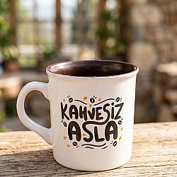 KAHVESİZ ASLA-İDA KUPA - TRANSPARAN SAP TRANSPARAN GÖVDE KAHVERENGİ İÇ - 