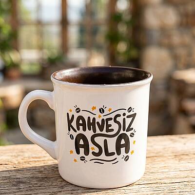 KAHVESİZ ASLA-İDA KUPA - TRANSPARAN SAP TRANSPARAN GÖVDE KAHVERENGİ İÇ - 1