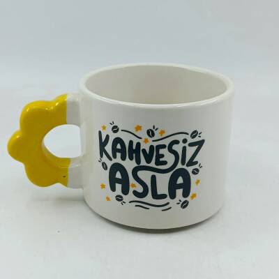 KAHVESİZ ASLA-PAPATYA KUPA - SARI SAP - 1