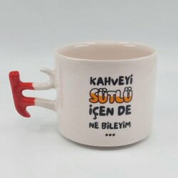 KAHVEYİ SÜTLÜ İÇEN DE NE - Pİ KUPA - KIRMIZI SAP - 2