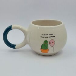 KAKTÜS OLSAM YİNE SANA - BALONCUK KUPA - YEŞİL SAP - 