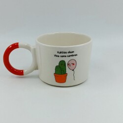 KAKTÜS OLSAM YİNE SANA-DÜĞÜM KUPA - TURUNCU SAP - 