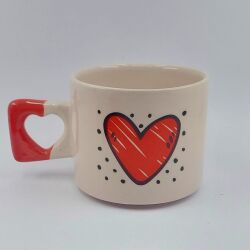 KALP BENEKLİ-KALP KUPA - KIRMIZI SAP - 