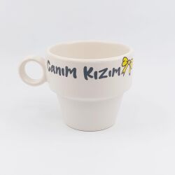 KALP CANIM ANNEM & CANIM KIZIM KURDELE-İKİLİ ESPRESSO BARDAĞI - TRANSPARAN - 2