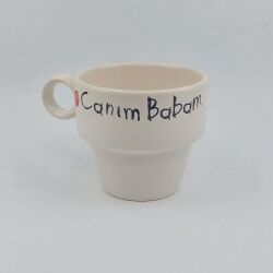 KALP CANIM ANNEM & KALP CANIM BABAM-İKİLİ ESPRESSO BARDAĞI - TRANSPARAN - 2