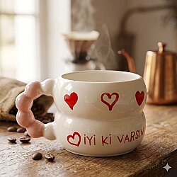 KALP İYİ Kİ VARSIN & KALP-HARMONİ KUPA - PEMBEE SAP - 