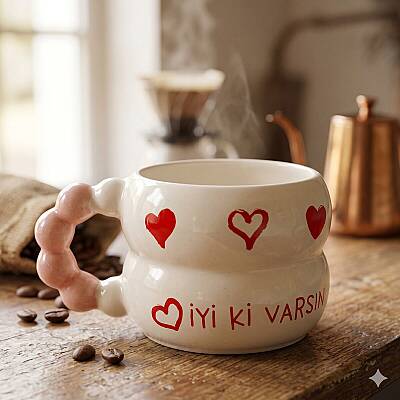 KALP İYİ Kİ VARSIN & KALP-HARMONİ KUPA - PEMBEE SAP - 1