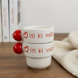 KALP İYİ Kİ VARSIN & KALP-İKİLİ PUNTO ESPRESSO - KIRMIZI SAP - 