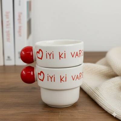 KALP İYİ Kİ VARSIN & KALP-İKİLİ PUNTO ESPRESSO - KIRMIZI SAP - 1
