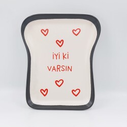 KALP İYİ Kİ VARSIN & KALP-NOVA TOST TABAĞI - TRANSPARAN GÖVDE - 