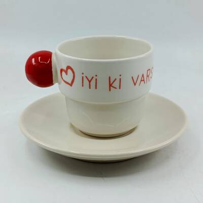 KALP İYİ Kİ VARSIN & KALP-PUNTO FİNCAN - KIRMIZI SAP - 1