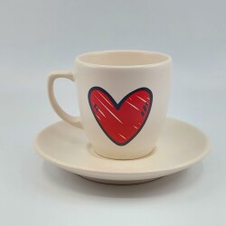 KALP-KLASİK TÜRK KAHVESİ FİNCANI - TRANSPARAN - 