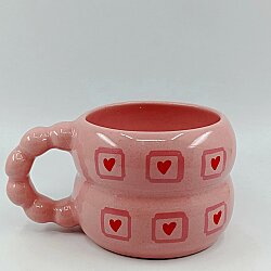 KALP KUTUCUK-HARMONİ KUPA - PEMBE SAP PEMBE GÖVDE - 