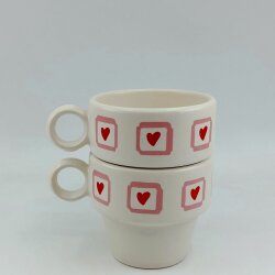 KALP KUTUCUK-İKİLİ ESPRESSO BARDAĞI - TRANSPARAN - 