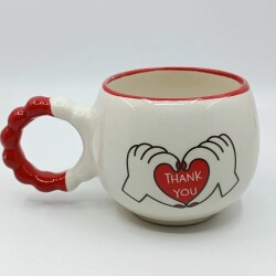 KALP-THANK YOU-PUF KUPA - KIRMIZI SAP KIRMIZI TURNET - 