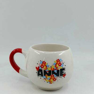 KALPLER ÇİÇEKLER ANNE-BALON KUPA - KIRMIZI SAP - 1