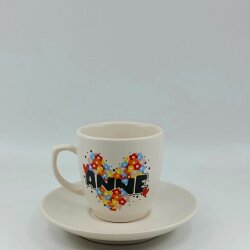 KALPLER ÇİÇEKLER ANNE-KLASİK TÜRK KAHVESİ FİNCANI - TRANSPARAN GÖVDE - 