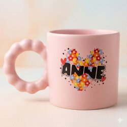 KALPLER ÇİÇEKLER ANNE-PRENSES KUPA - PEMBE GÖVDE PEMBE SAP - 