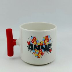 KALPLER ÇİÇEKLER ANNE-T KUPA - KIRMIZI SAP - 