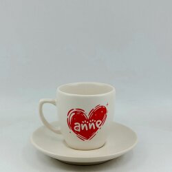 KALPLİ ANNE-KLASİK TÜRK KAHVESİ FİNCANI - TRANSPARAN GÖVDE - 